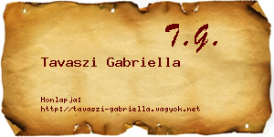 Tavaszi Gabriella névjegykártya